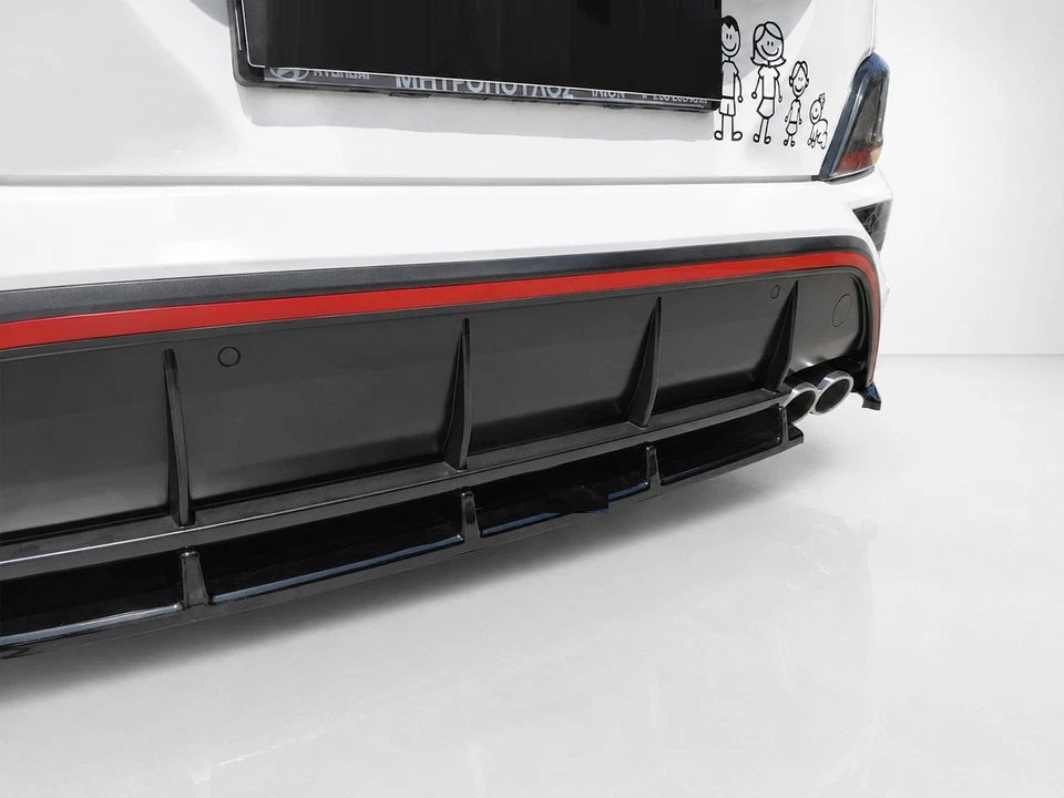 👉Splitter posteriore Hyundai Kona N-Line MK1 facelift 20-23 ABS nero lucido👈