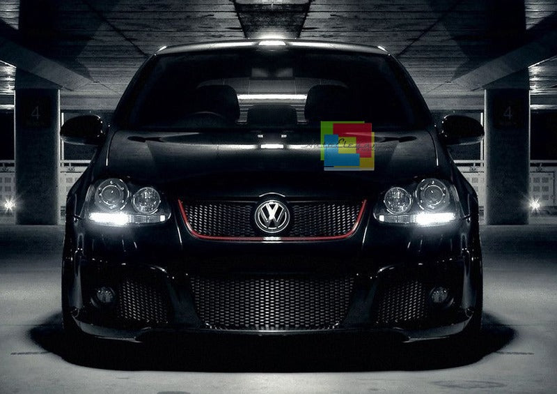 FARI ANTERIORI ADATTI PER VW GOLF 5 LOOK GTI DESIGN SPORTIVO