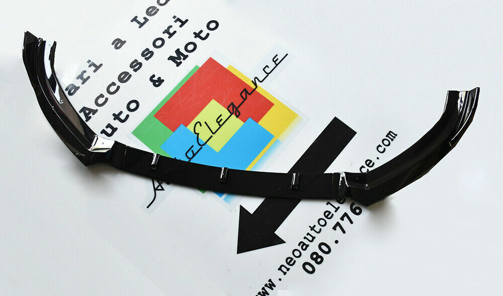 AUDI A4 B9.5 SOTTO PARAURTI ANTERIORE CARBONIO RS4 DESIGN SPLITTER NERO LUCIDO AUTOELEGANCERICAMBI
