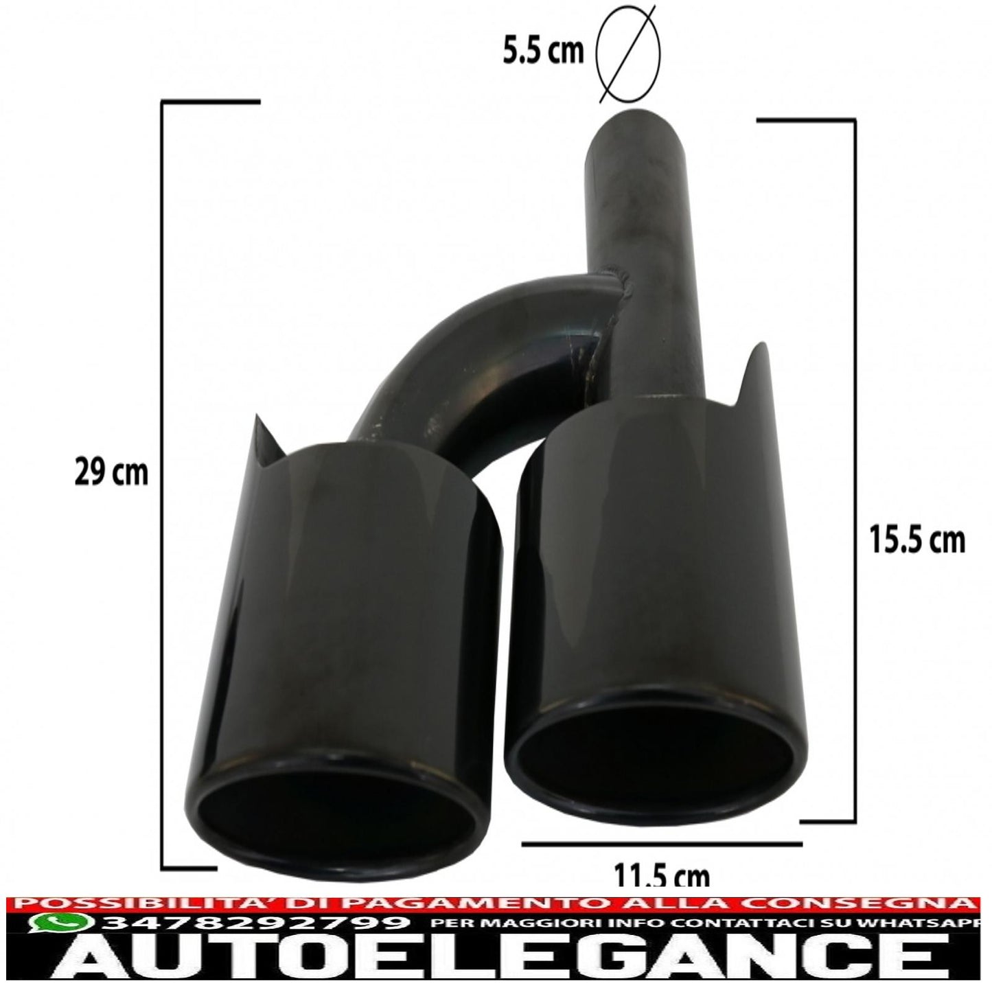 Black exhaust tips suitable for mercedes c class e class s class cls sl slk w204 w211 w221 w219 e63 c63 design