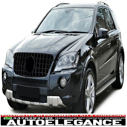 griglia anteriore centrale adatta per mercedes ml w164 facelift (07.2008-2011) gt-r design panamericana nera