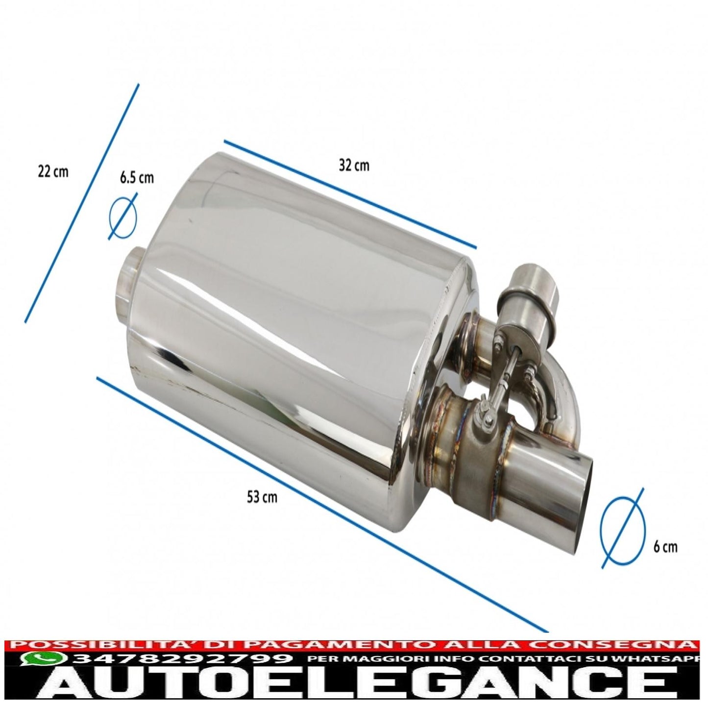 Universal Exhaust Muffler System with Valve and Wireless Remote Control 