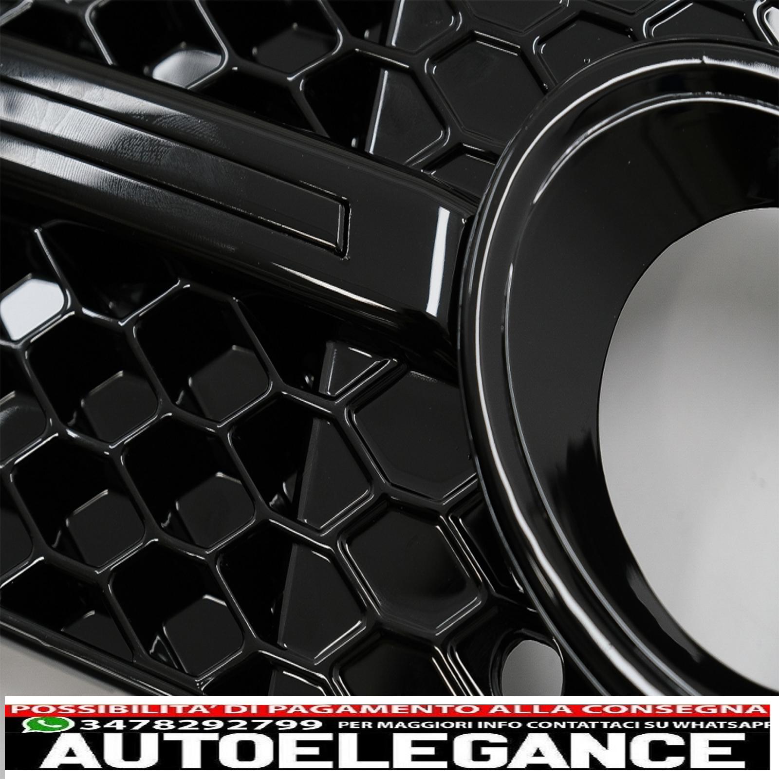 Copri fendinebbia griglie laterali adatto per audi a4 b8 8k (2007-2011) s4 design black edition AUTOELEGANCERICAMBI