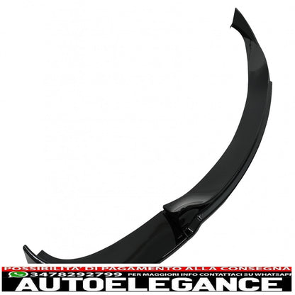 Front bumper spoiler lip suitable for bmw 5 series e60 e61 m5 bumper oe (2003-2010) piano black 