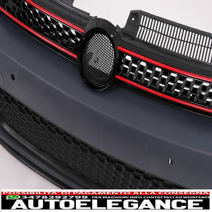 front bumper with led headlights drl cornering light sliding chrome suitable for vw golf vi 6 (2008-2013) gti u design 