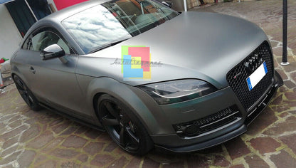 AUDI TT 8J 06-14 LAMA SOTTO PARAURTI ANTERIORE ABS LOOK SPORTIVO NERO LUCIDO - AUTOELEGANCERICAMBI