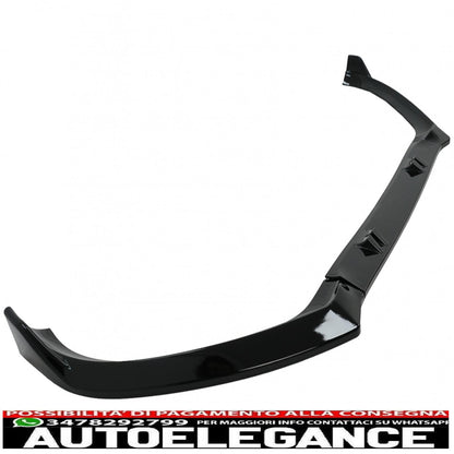 additional spoiler for front bumper suitable for audi a4 b8.5 facelift (2012-2015) sedan avant piano black 