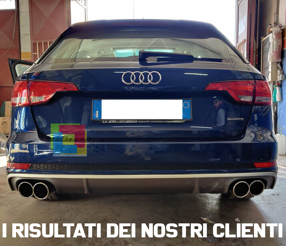 REAR BUMPER UNDER + TIP S4 DIFFUSER AUDI A4 B9 8W 2015-2018 -