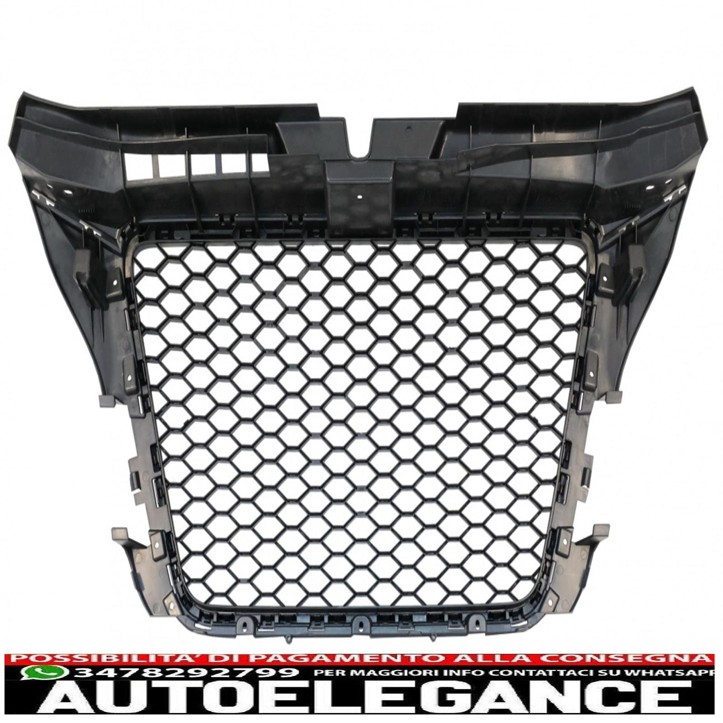 griglia anteriore senza badge adatta per audi a3 8p facelift (2007-2012) rs design piano black