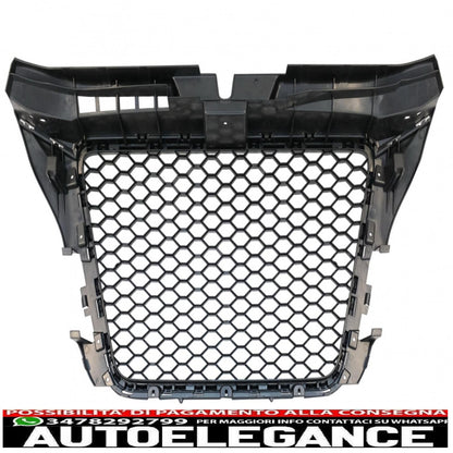 griglia anteriore senza badge adatta per audi a3 8p facelift (2007-2012) rs design piano black