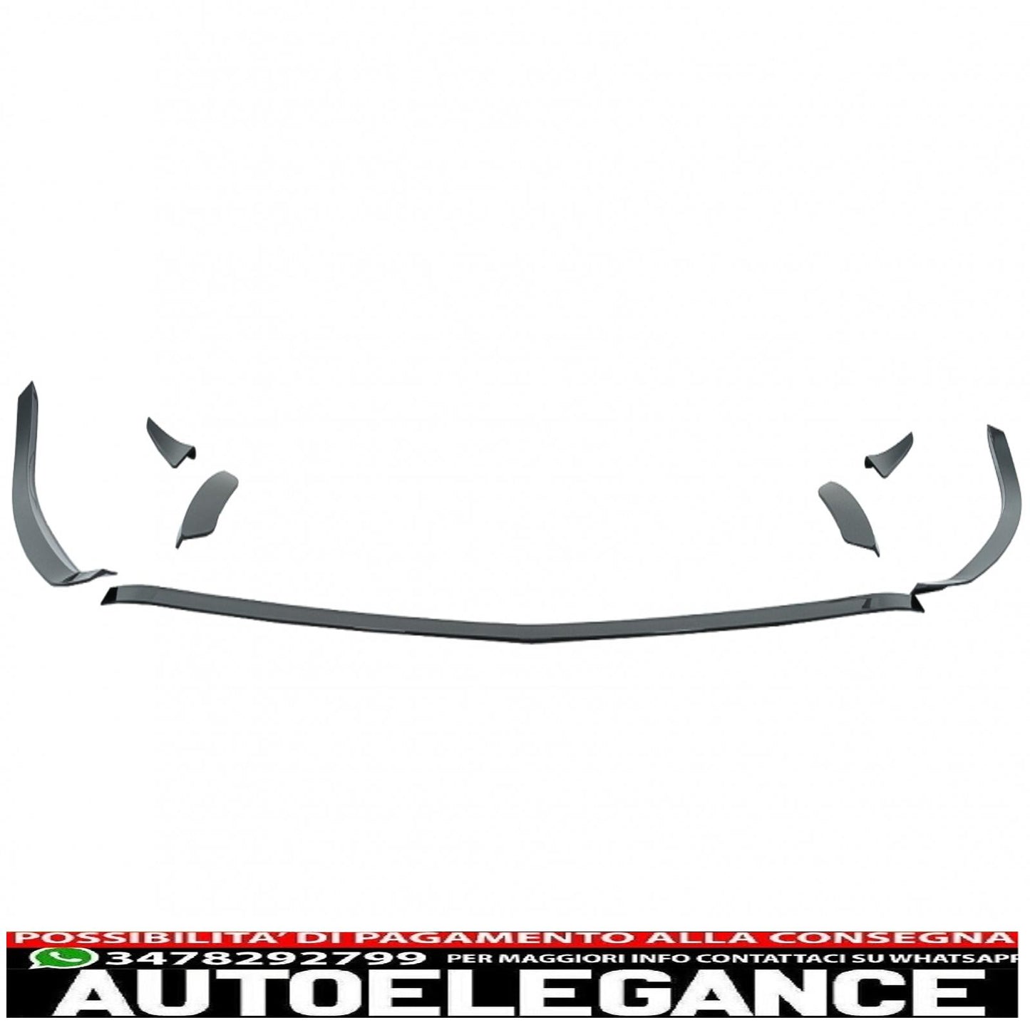 Alette splitter per paraurti anteriore aerodinamiche adatte per mercedes a class w177 hatchback v177 berlina (2018-up) nero pianoforte AUTOELEGANCERICAMBI