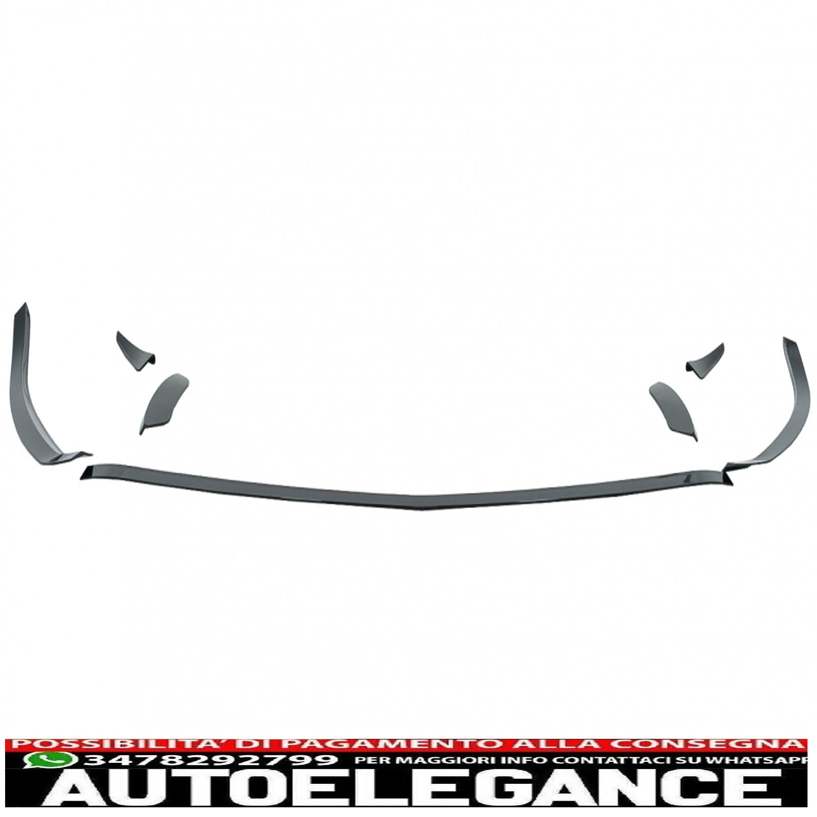 Alette splitter per paraurti anteriore aerodinamiche adatte per mercedes a class w177 hatchback v177 berlina (2018-up) nero pianoforte AUTOELEGANCERICAMBI