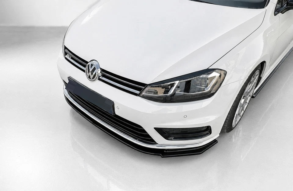 👉Splitter Anteriore adatto per VW Golf MK7 R / R-Line Nero Lucido ABS👈