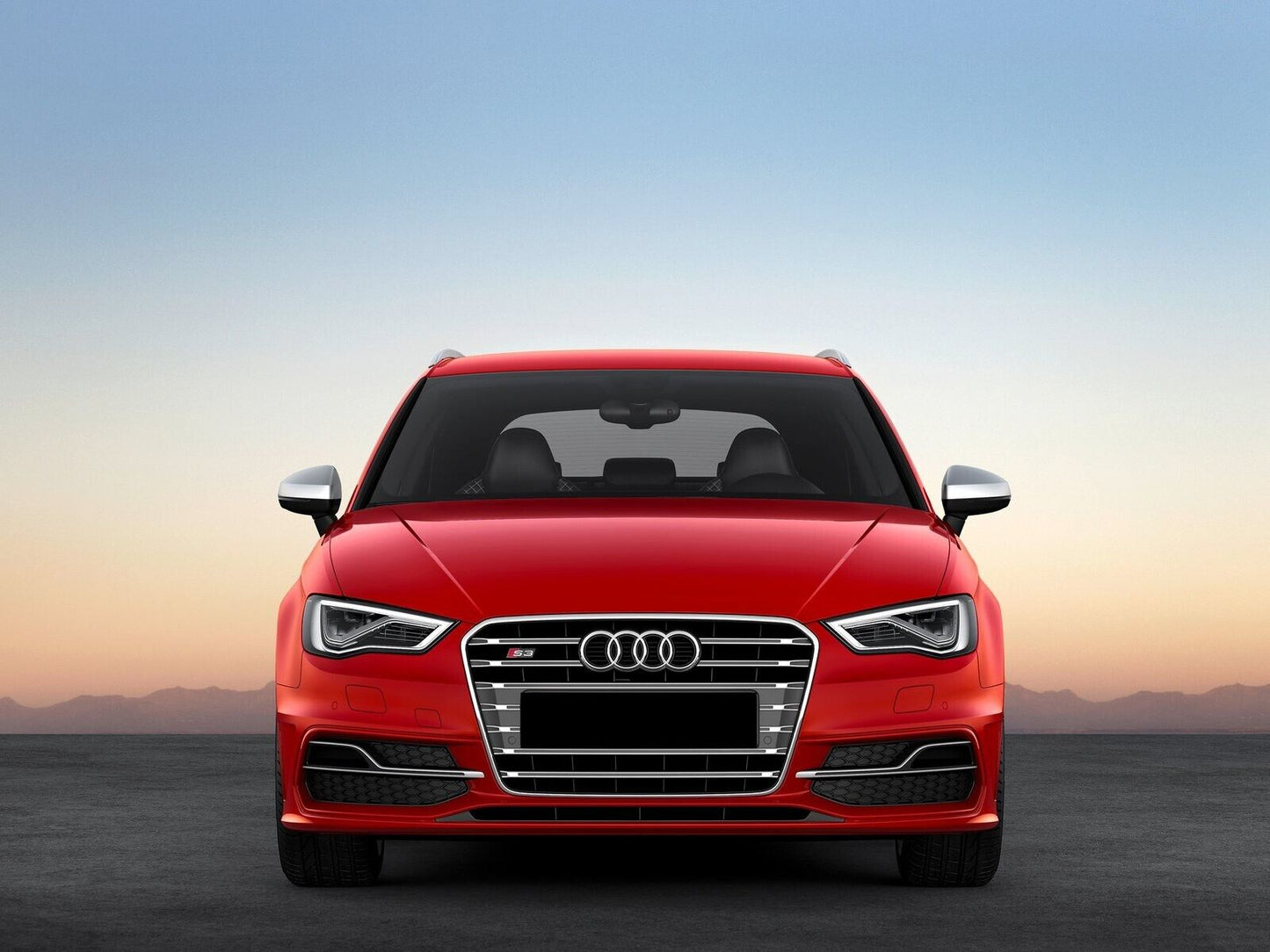 GRIGLIE FENDINEBBIA ADATTE PER AUDI A3 8V SLINE 2012-2016 LOOK S3 BAFFO CROMATO