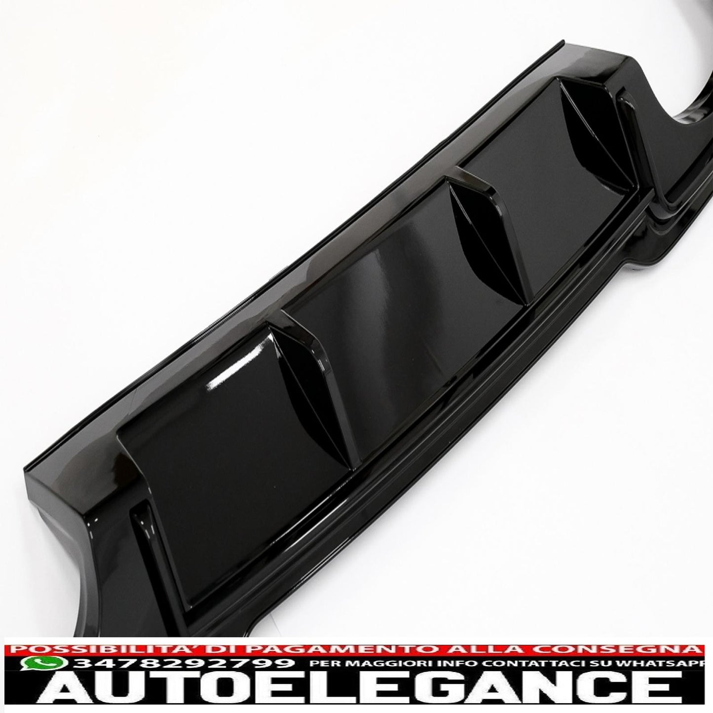 Diffusore mantovana paraurti posteriore adatto per audi a3 8v facelift (2016-2019) hatchback sportback rs3 solo design paraurti s-line pianoforte nero