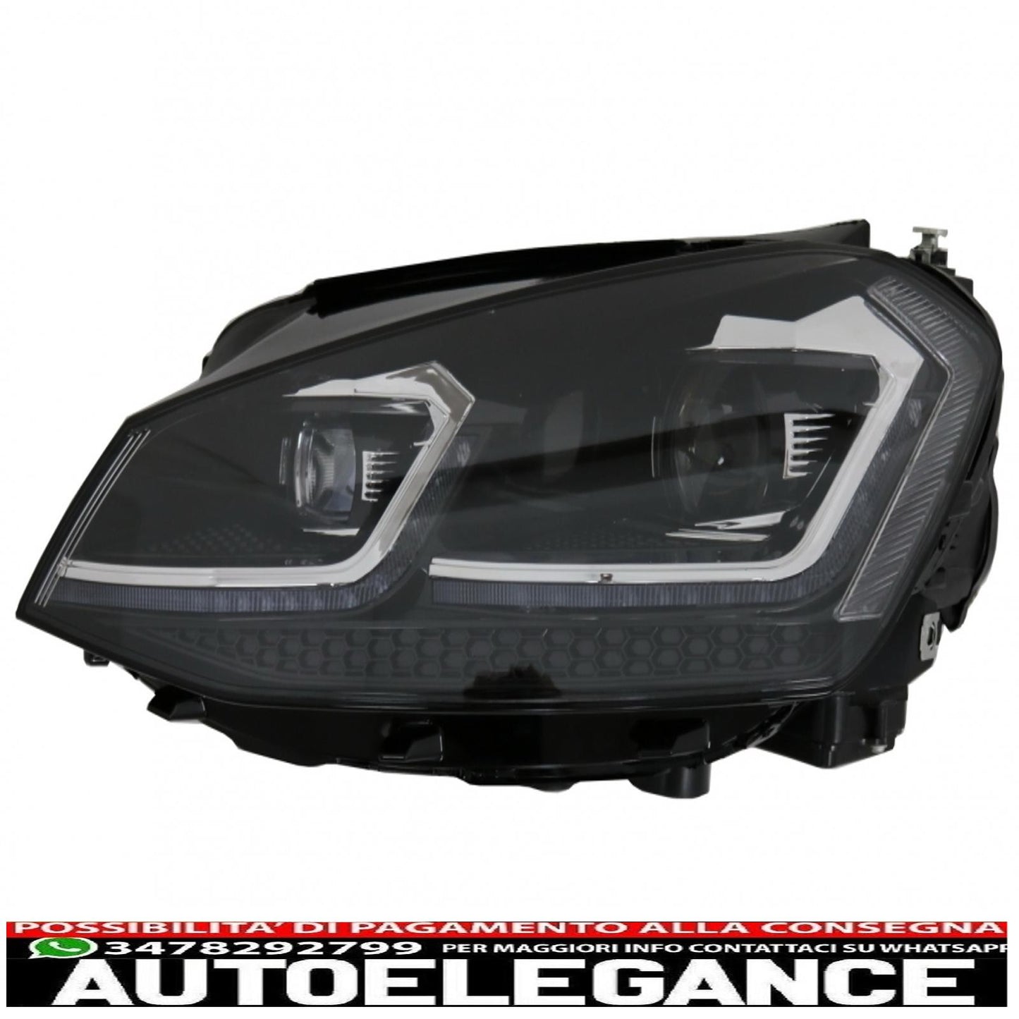 led headlights suitable for vw golf 7 vii (2012-2017) restyling g7.5 r line design with sequential dynamic cornering lights 