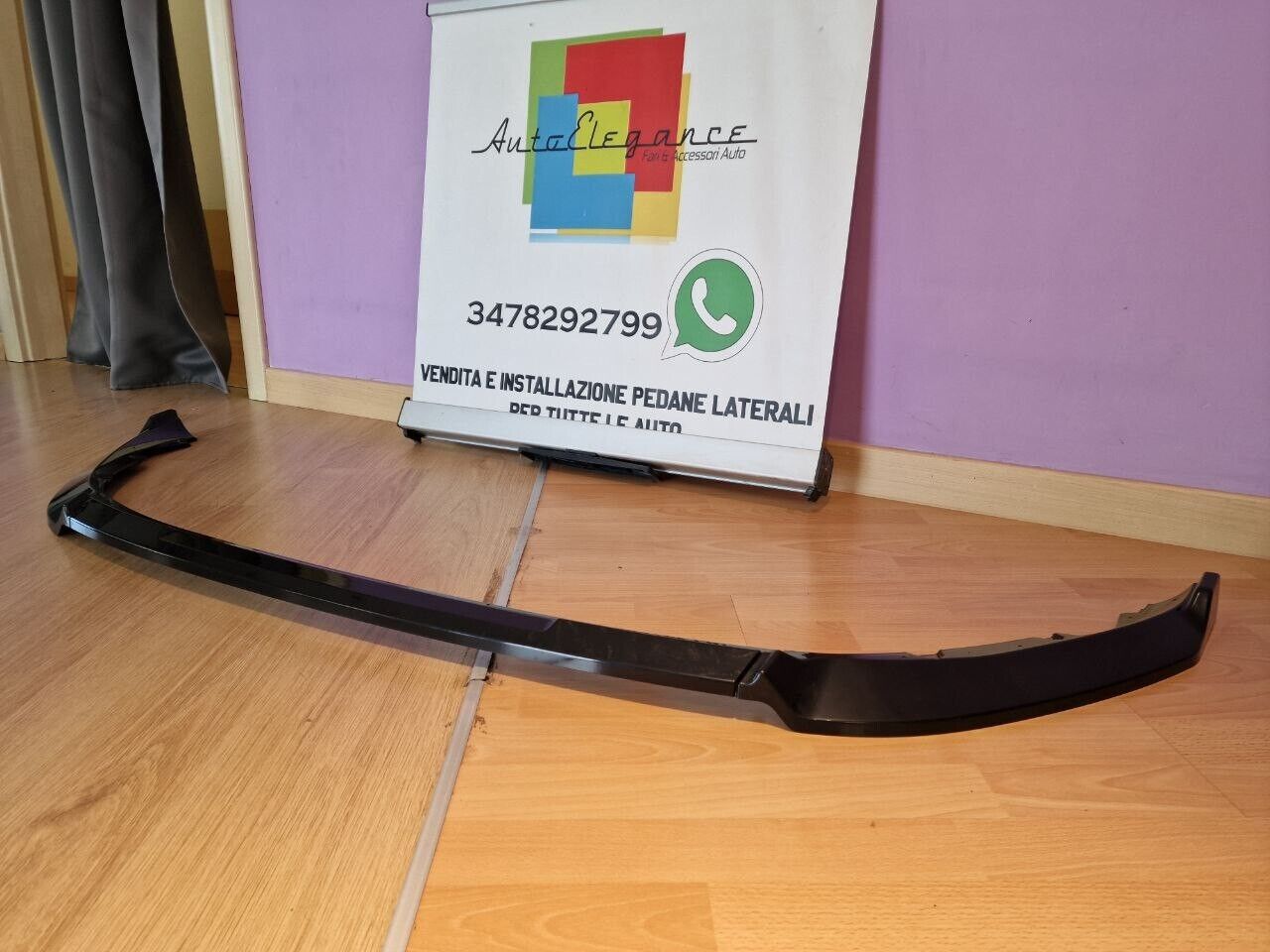 SPLITTER 3 PIECES SUITABLE FOR RENAULT CLIO 5 RS LOOK EVO V1 BLACK