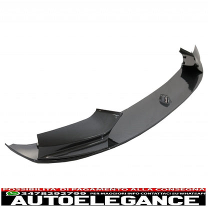 Rivestimento in carbonio per spoiler paraurti anteriore adatto per BMW Serie 5 F10 F11 (2011-2013) con coperture per specchietti Design M-Performance