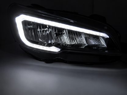 💕 Fari Anteriori Adatti per Subaru WRX 14-22 Full LED DRL Neri 💕