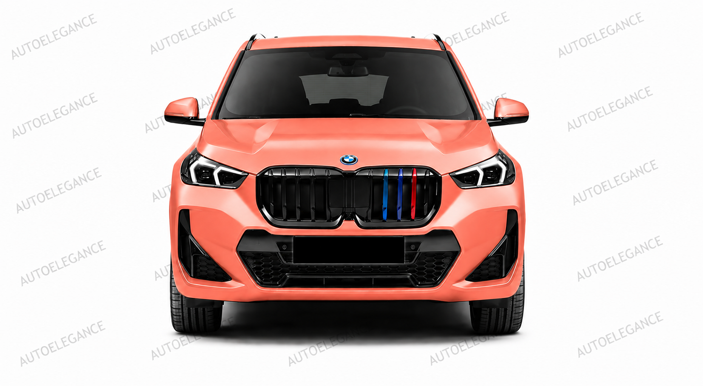 💫ART.10209 GRIGLIA BMW X1 U11 23- LOOK M NERO LUCIDO TRICOLORE💫