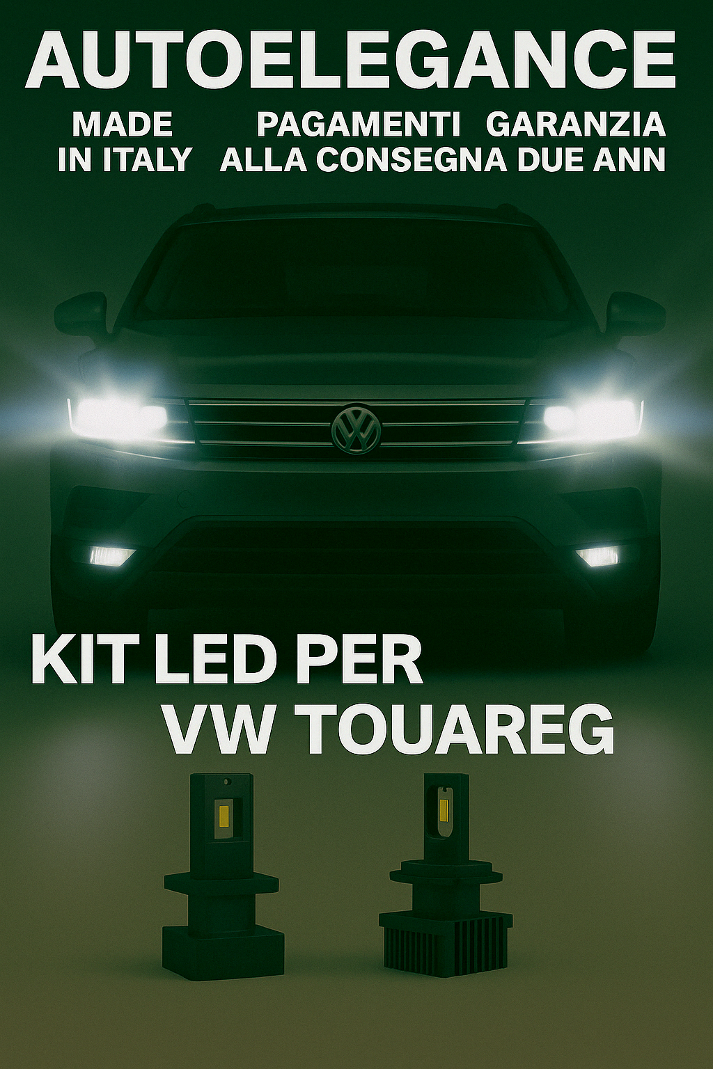 ❤️KIT LED D1S 6000K BIANCO GHIACCIO ANABBAGLIANTI PER VW TOUAREG ❤️