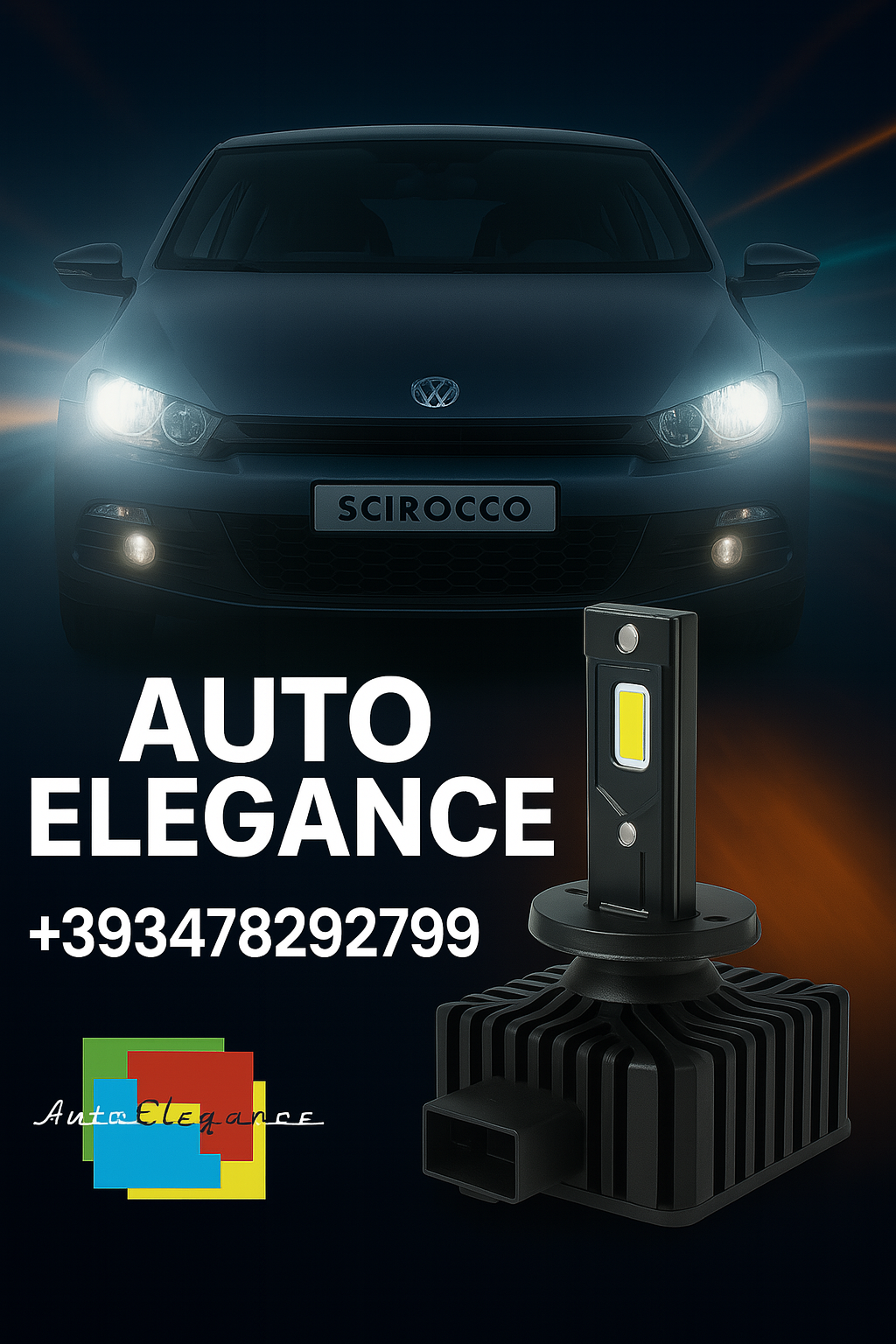 💕COPPIA LAMPADE D1S LED DA XENON A LED PER  VW SCIROCCO💕