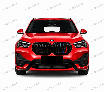 💫ART.10210 GRIGLIA BMW X1 F48 LCI 19-22 NERO LUCIDO TRICOLORE💫