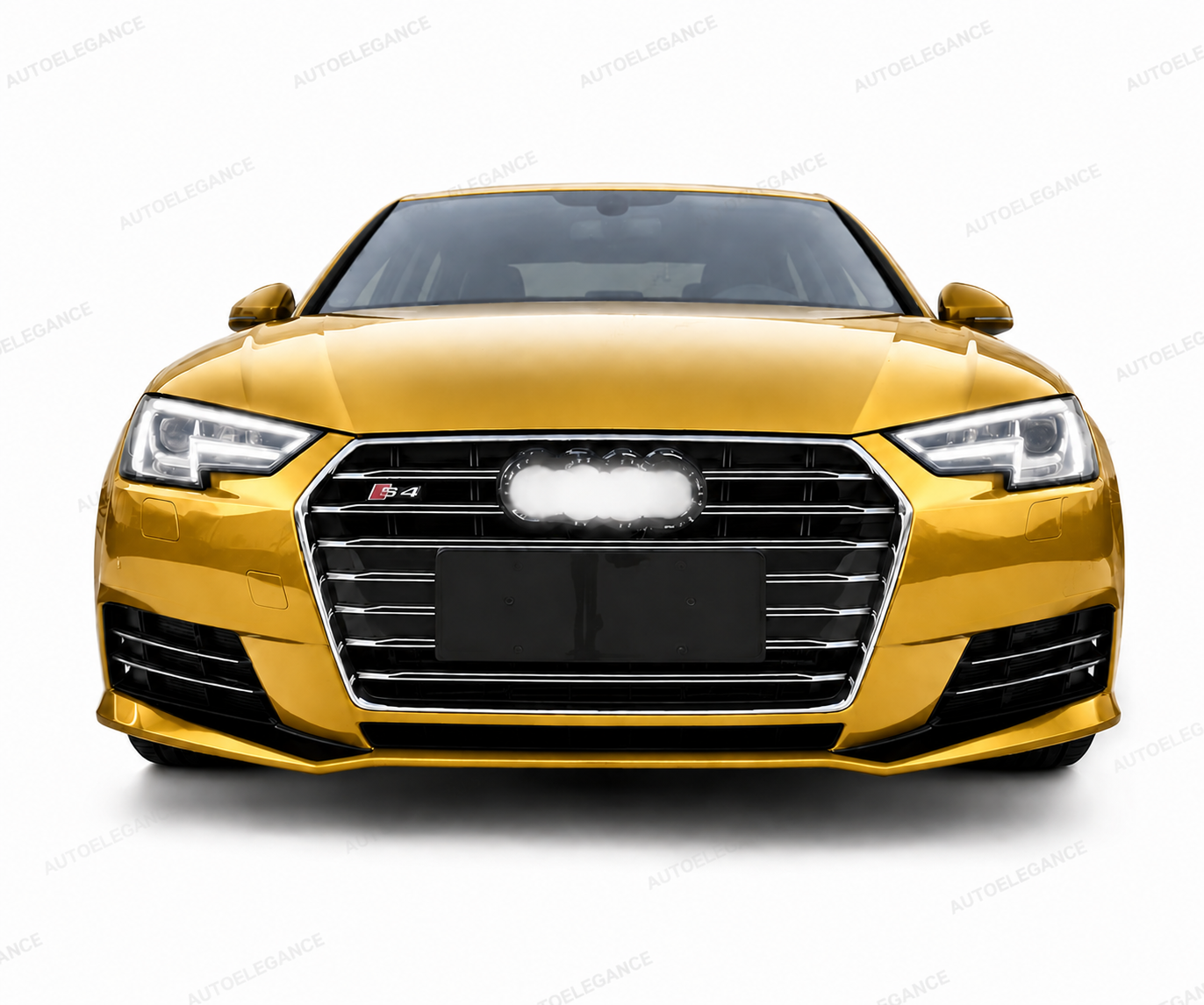💫ART.1943 GRIGLIA PER AUDI A4 B9 2015-2019 LOOK S4 NERA PROFILI CROMATI💫