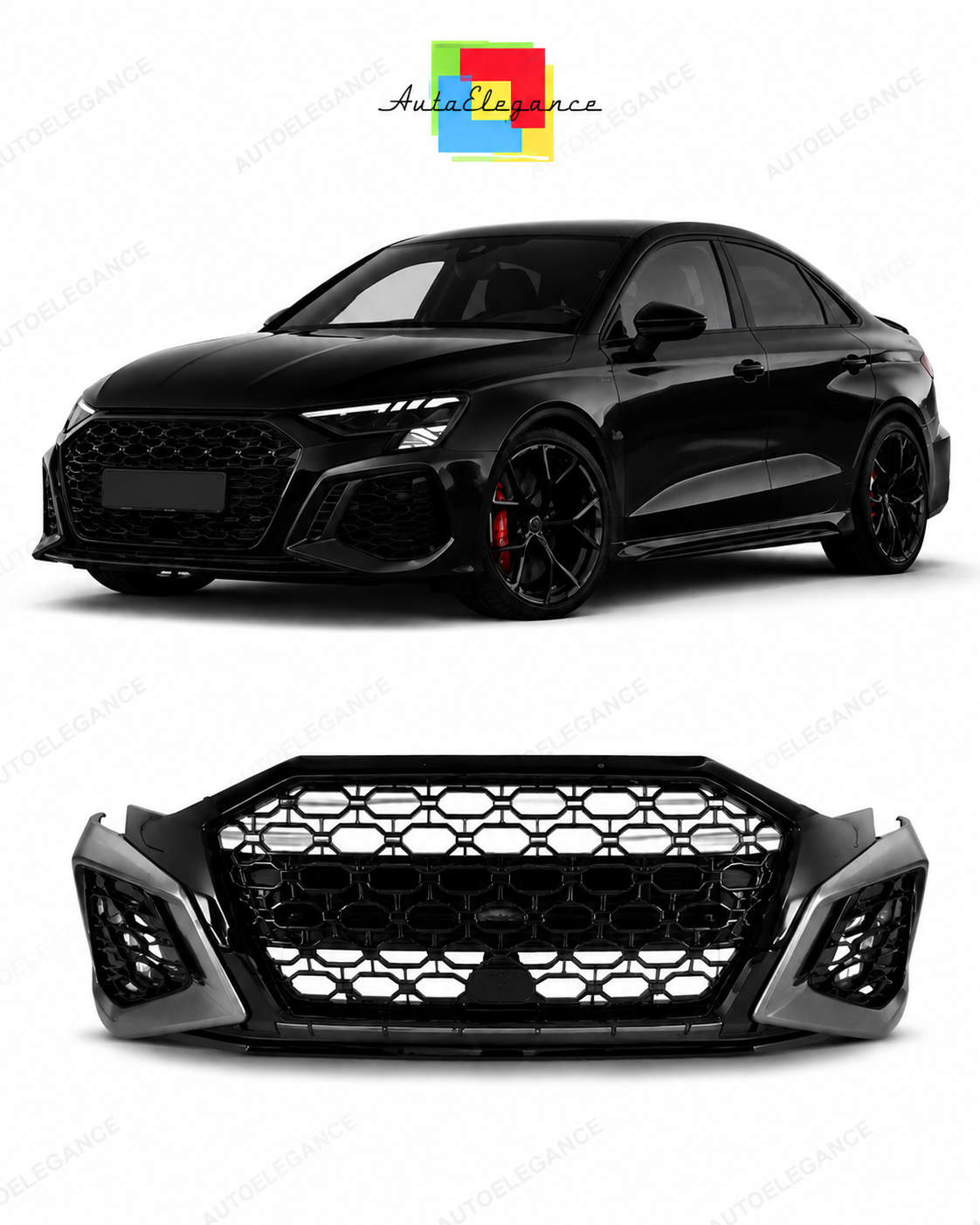 💕PARAURTI ANTERIORE PER AUDI A3 21- LOOK RS3💕