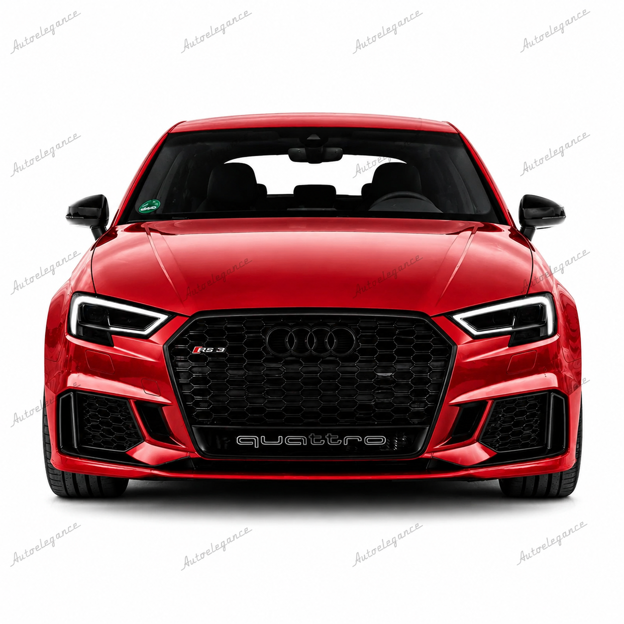 🔥ART.1939 GRIGLIA PER AUDI A3 8V 2016-2020 LOOK RS3 QUATTRO NERO LUCIDO🔥
