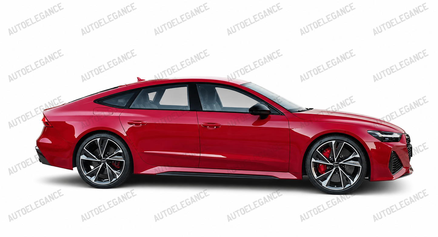 💫ART.10228 PROFILI LATERALI PER AUDI A7 18- LOOK RS7 IN ABS💫