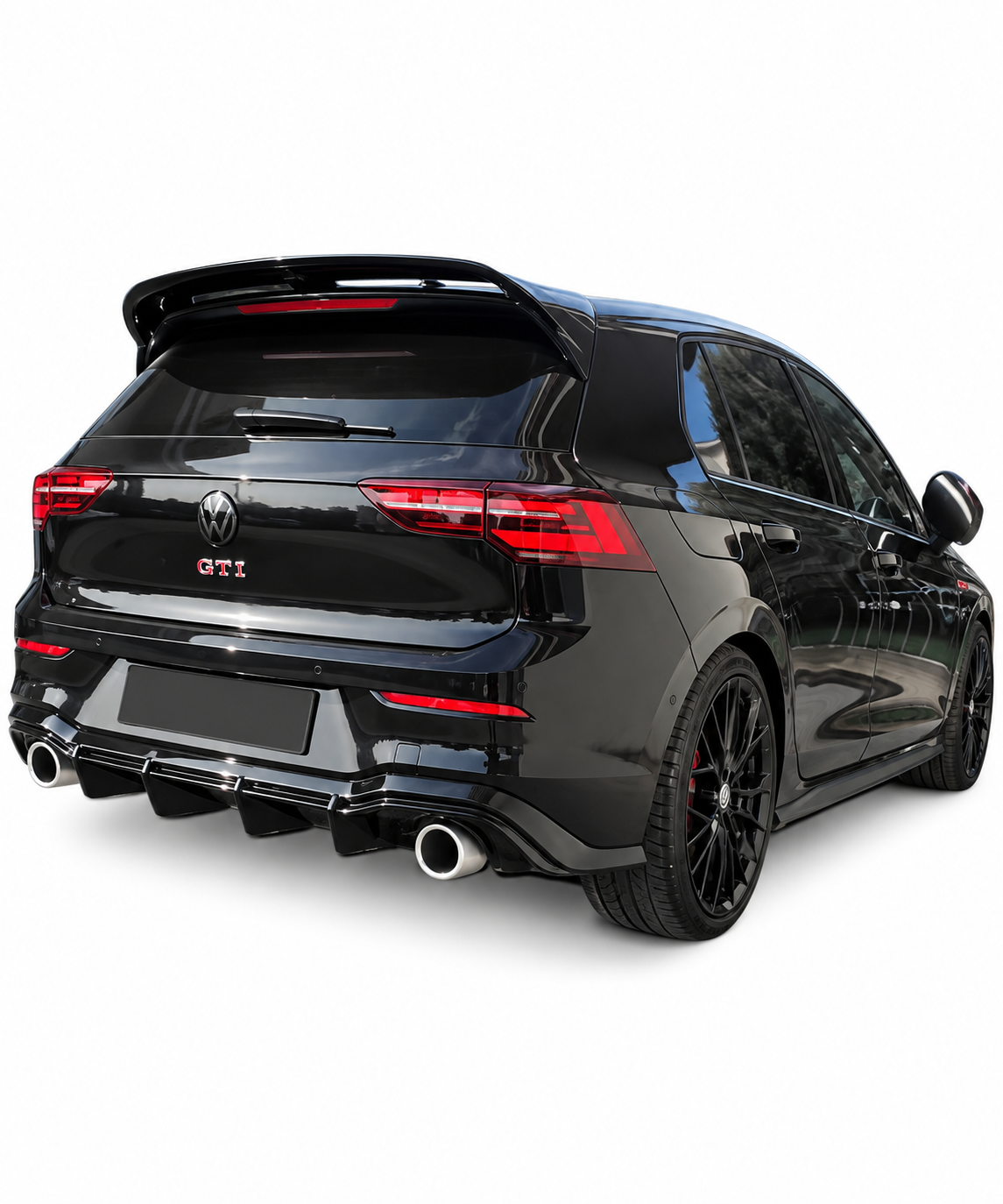👉ART.1908/ART.2417 Diffusore Posteriore Adatto per VW Golf 8 8.5 Nero Lucido👈
