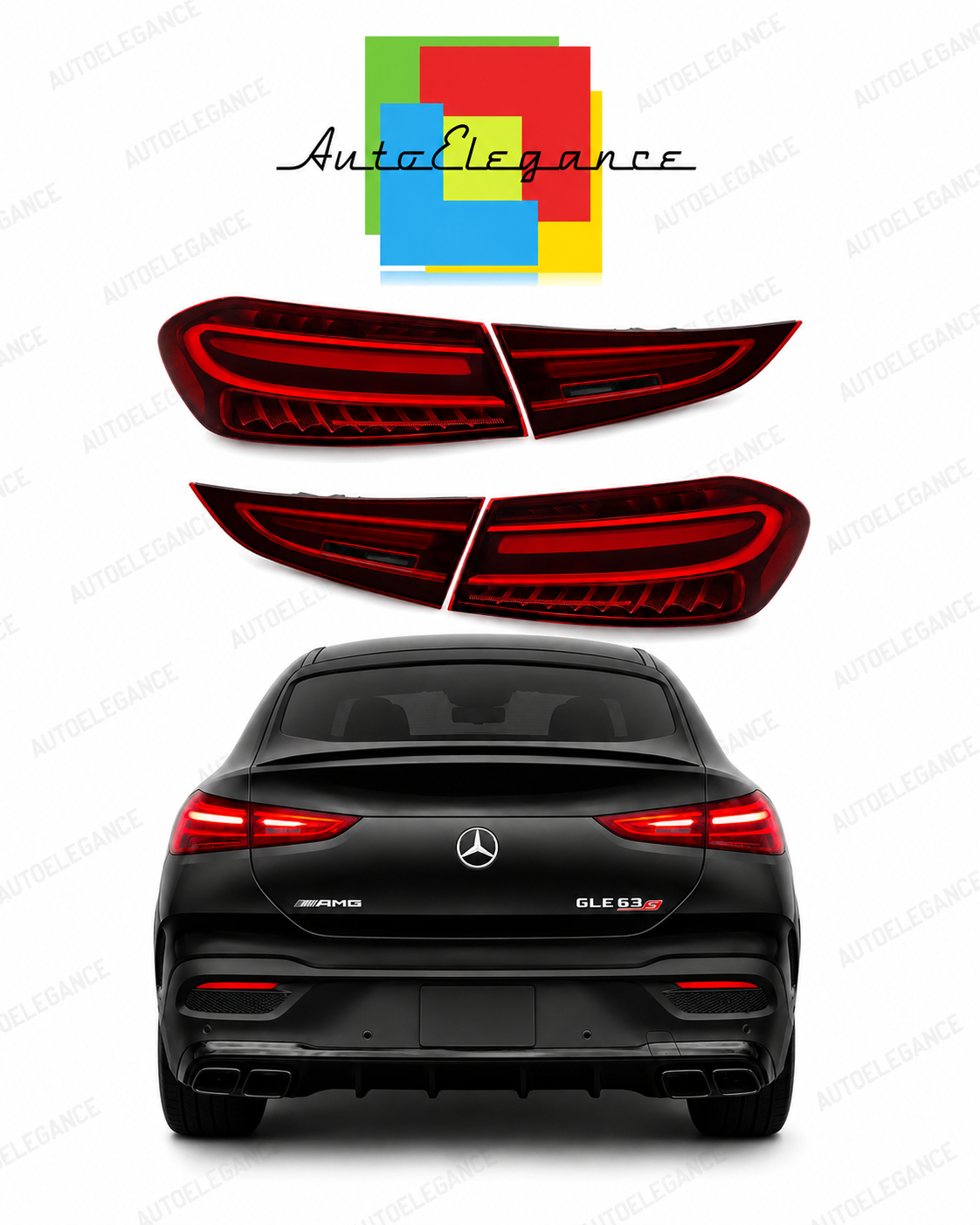 👉ART.10438 Fanali Posteriori a LED per Mercedes GLE Coupé C167 look restyling 2023👈
