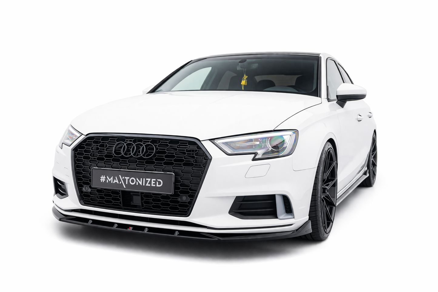 💫ART.9370 Splitter Nero Lucido per Audi A3 Sedan 8V Facelift 2016-2020💫