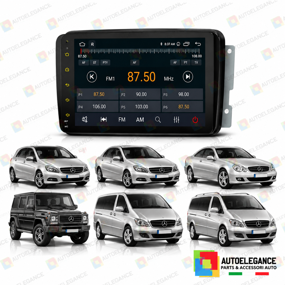 RADIO GPS ANDROID 13 ADATTO PER MERCEDES CLASSE A C CLK G VITO VIANO