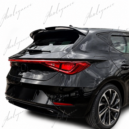 🔥ART.9726 SPOILER POSTERIORE PER TETTO LEON MK4 NERO LUCIDO IN ABS / 2020+🔥