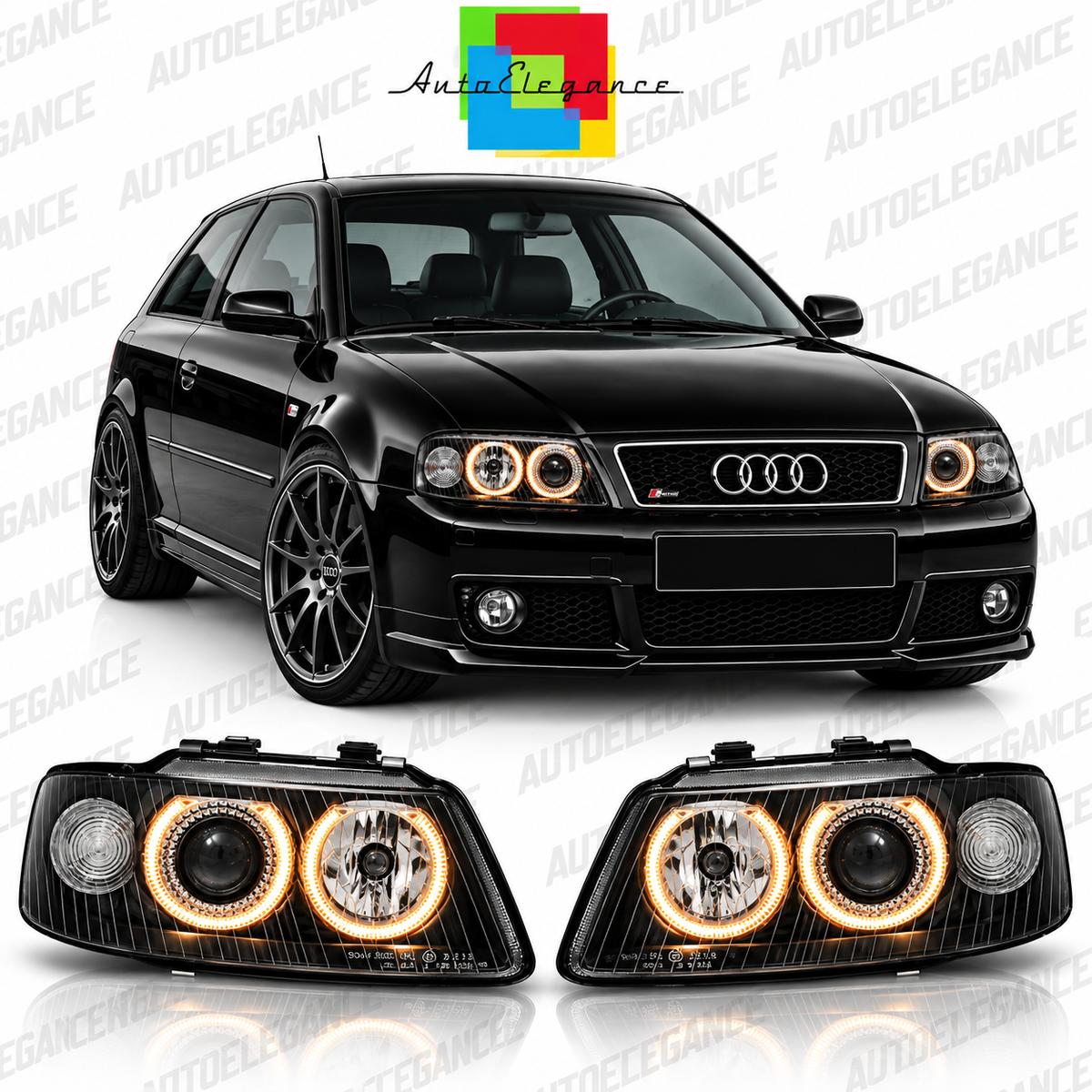 💕ART.10289 FARI ANTERIORI ADATTO PER AUDI A3 (8L) 00-03💕