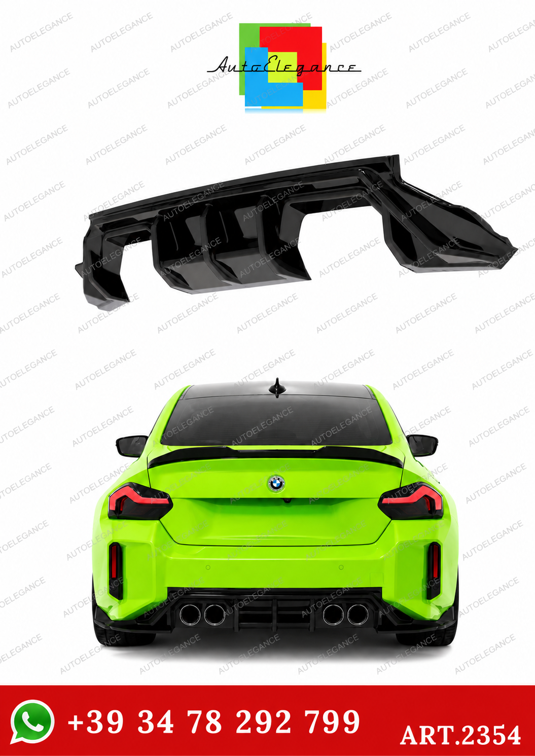 2354⭐Diffusore adatto per BMW Serie 2 M2 G87 (2023+)⭐