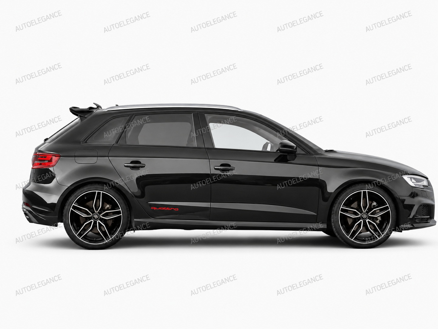 0072🔥SPOILER A3 8V 5D SPORTBACK 12-20 STANDARD LOOK RS3 NERO LUCIDO SOLO STAN🔥