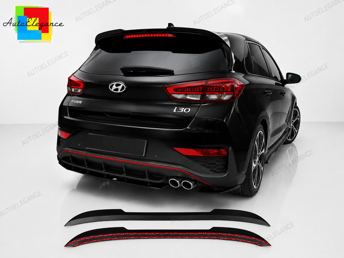 👉Prolunga Spoiler Tetto per Hyundai i30 MK3 Hatchback 2016+ Nero👈
