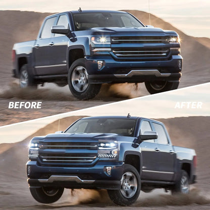 Fari a LED Projector per Chevy Silverado 1500 2016-2019 (non adatti ai modelli LED di fabbrica)