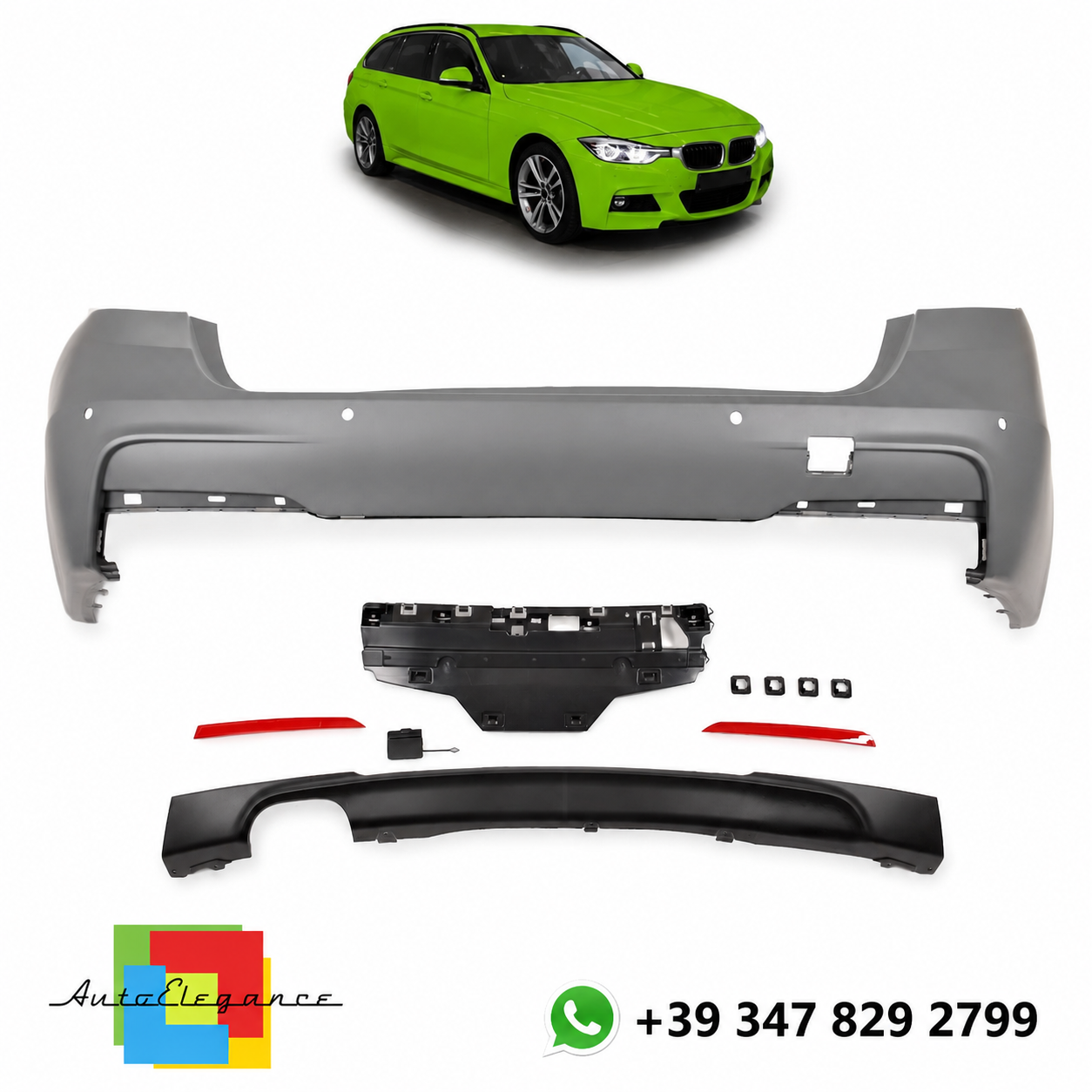 👉Paraurti posteriore con diffusore PDC adatto per BMWSerie3 F31 Touring 11-18👈
