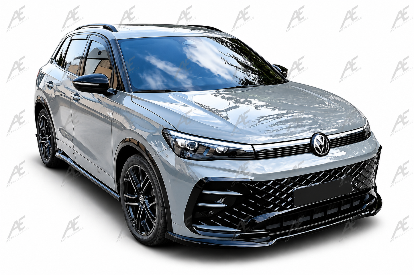 💕ART.9555 SPLITTER Volkswagen Tiguan Mk3 R-Line NERO  LUCIDO💕