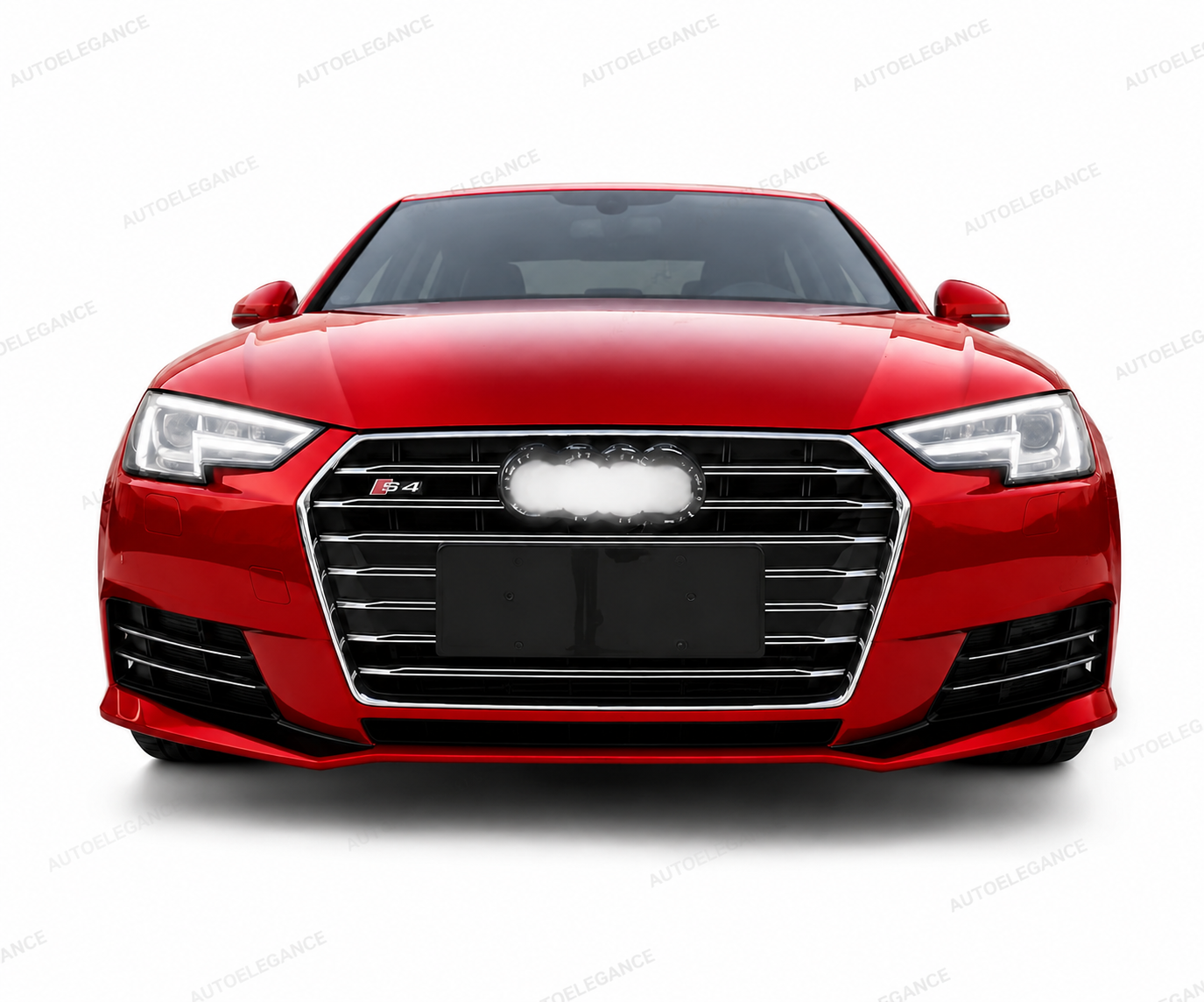 💫ART.1943 GRIGLIA PER AUDI A4 B9 2015-2019 LOOK S4 NERA PROFILI CROMATI💫