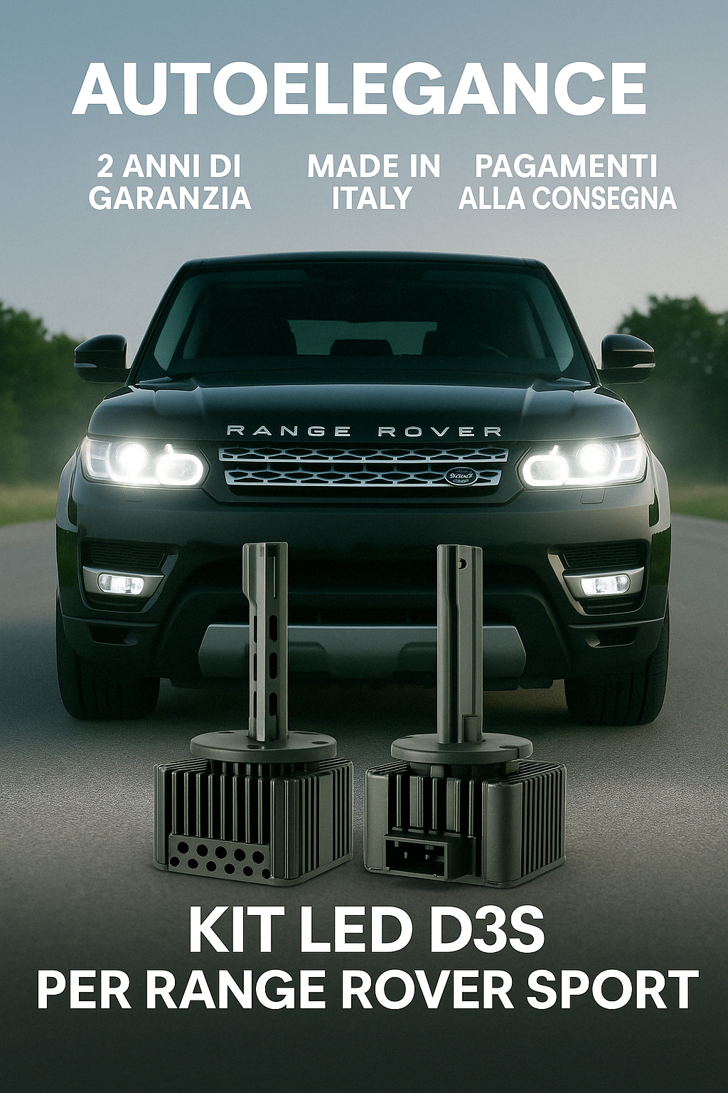 ⭐KIT XENON D3S 6000K ANABBAGLIANTI PER RANGE ROVER SPORT – LUCE BIANCA POTENTE⭐