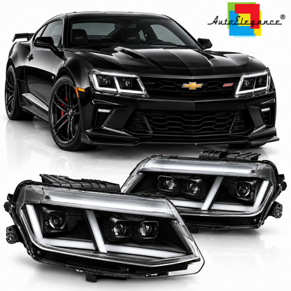 ART.5528 FARI ANTERIORI ADATTO PER CHEVROLET CAMARO 16-18 FULL LED NERO