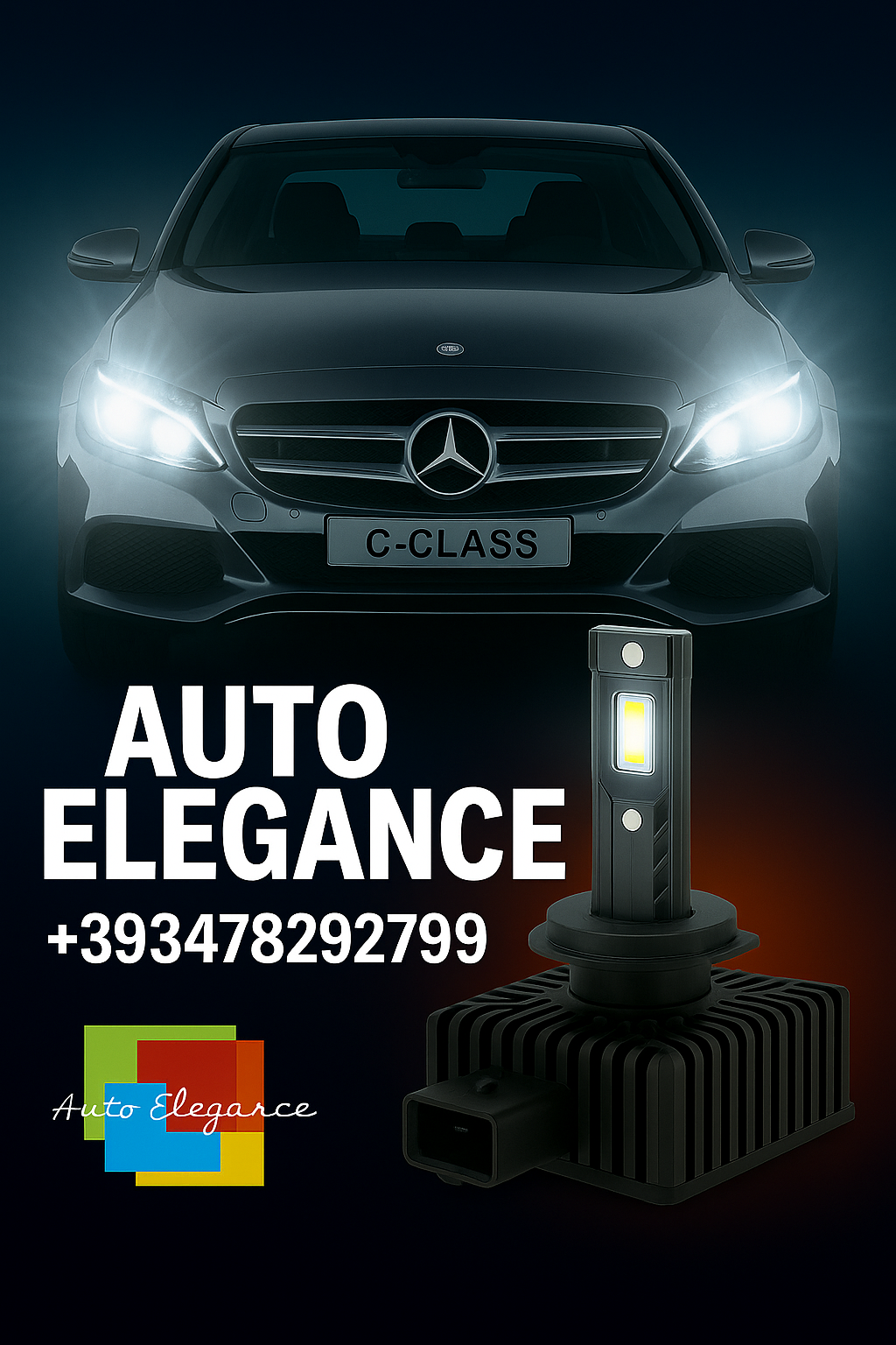 💕COPPIA LAMPADE D1S LED DA XENON A LED PER MERCEDES CLASSE C W204💕