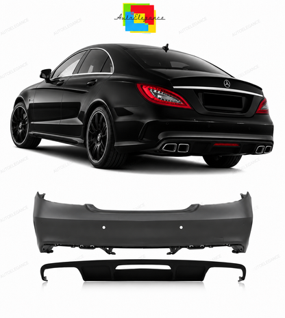 💕PARAURTI POSTERIORE MERCEDES CLASSE CLS W218 15-17 LOOK AMG PDC💕