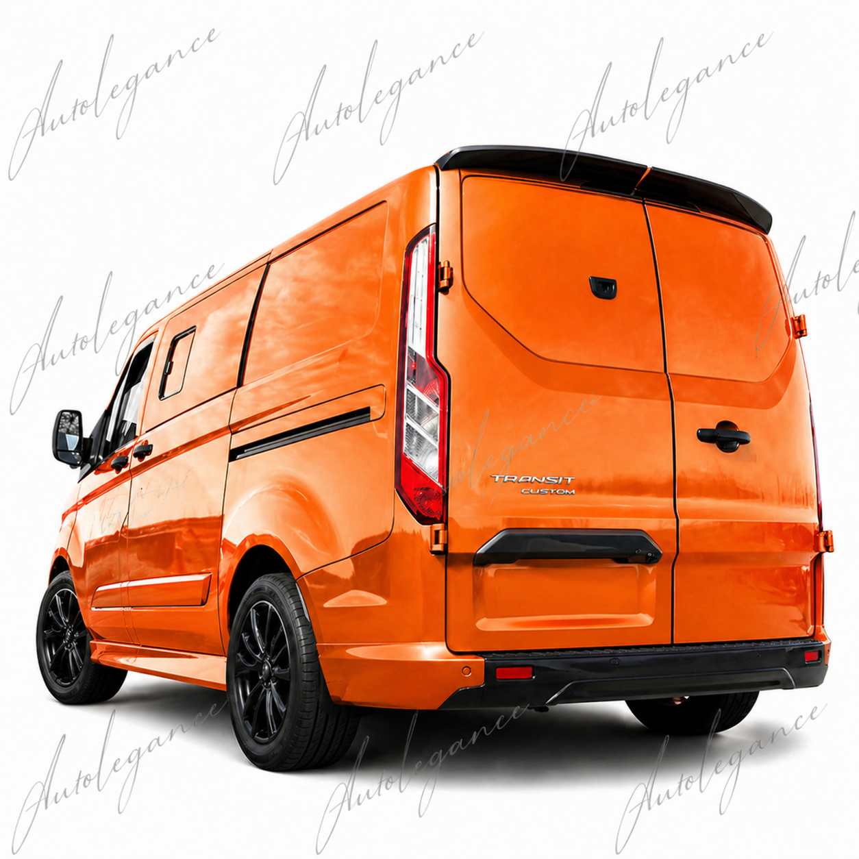 🔥ART.9730 SPOILER TETT PER FORD CUSTOM IN ABS NERO LUCIDO / 12 -17 (2  PARTI)🔥