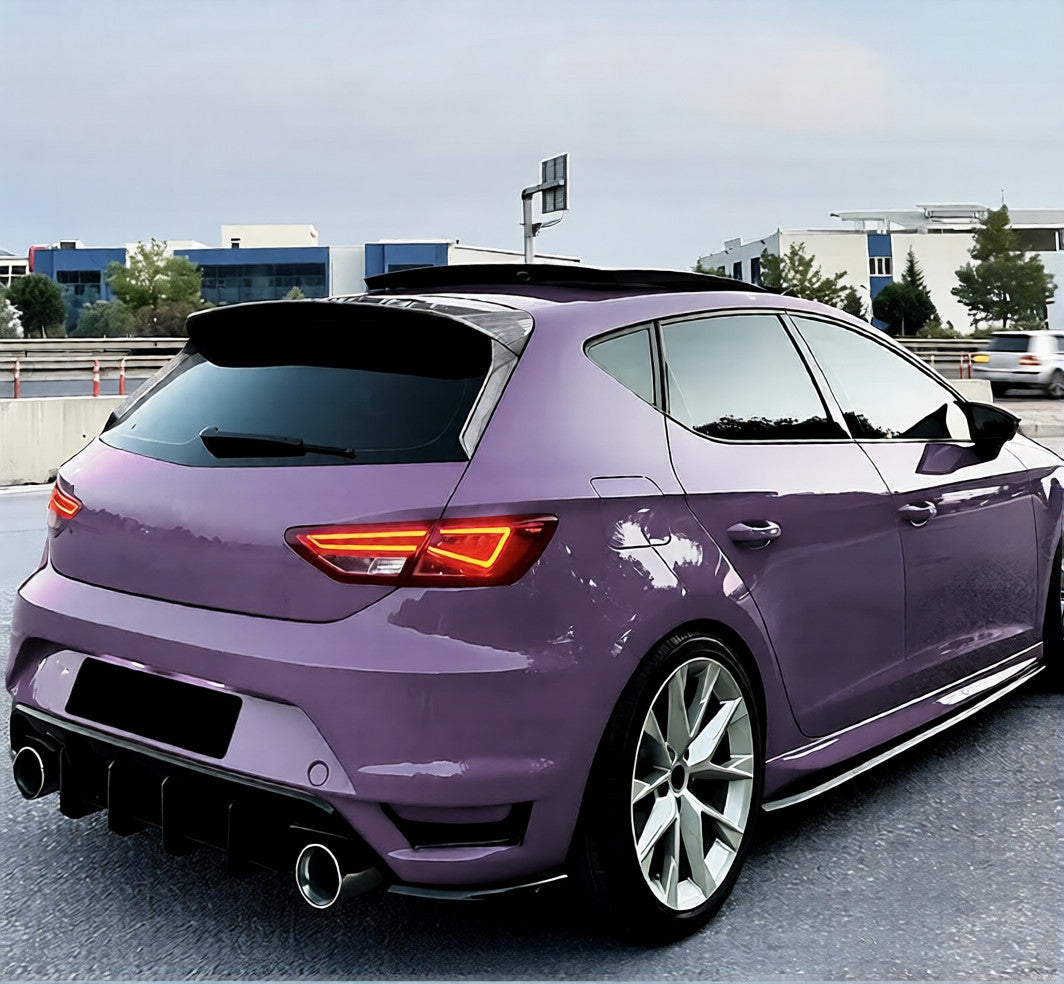 Achterruit Side Spoiler, 2 Stuks Achterruit Zijvleugel Bekleding, Compatibel met SEAT 5F FR Mk3 MK3.5 2013-2021 (Stijl van koolstofvezel